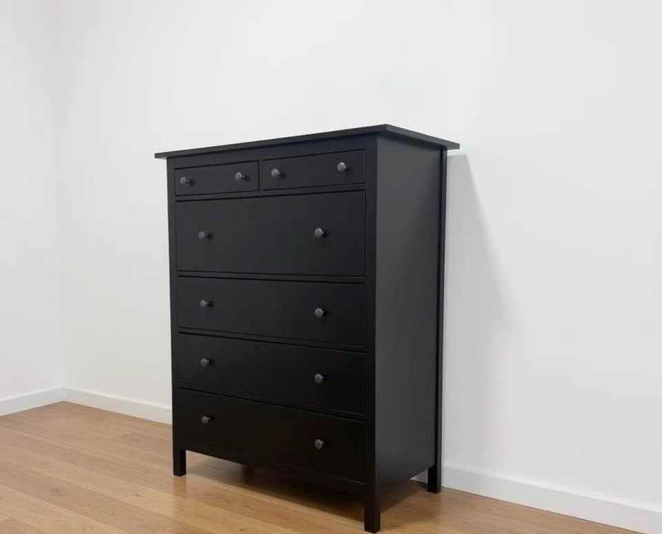 IKEA HEMNES 6-Drawer Dresser (Black-Brown) - Solid Wood