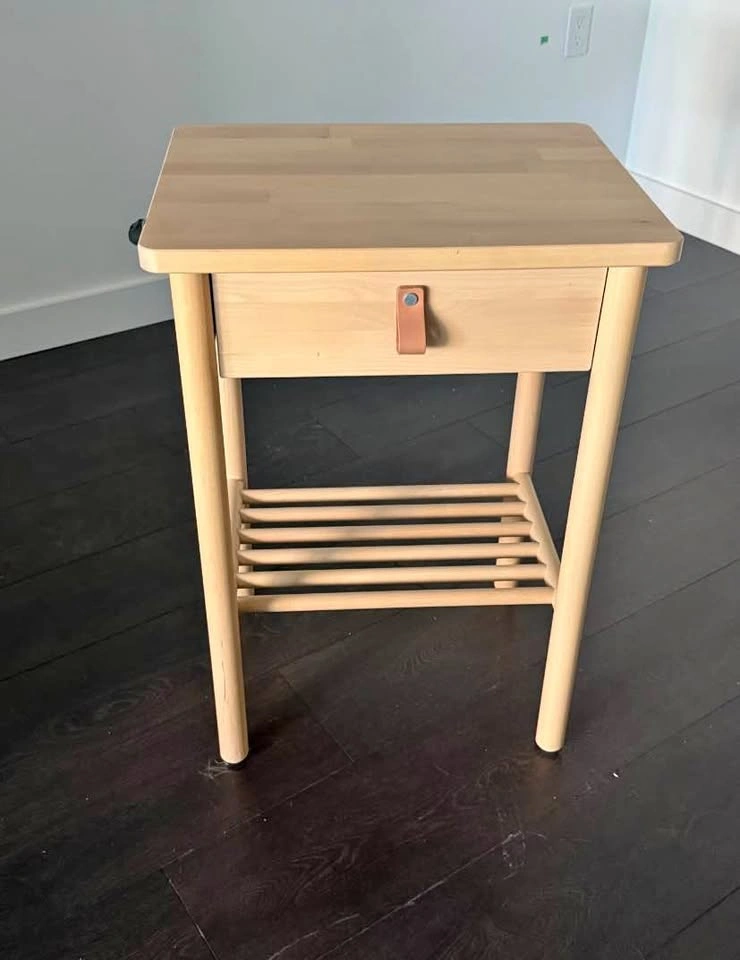 New IKEA BJÖRKSNÄS Solid Wood Nightstand | Mint Condition
