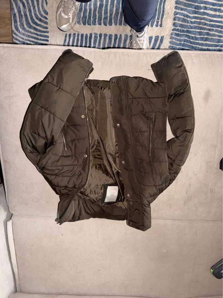 Zara Green Winter Coat Jacket - photo 4