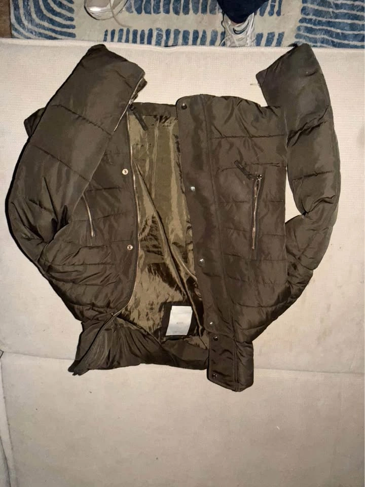 Zara Green Winter Coat Jacket - photo 5