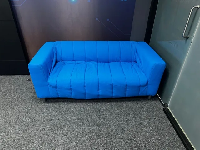 Loveseat Sofas with Removable Blue Covers