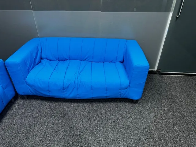 Loveseat Sofas with Removable Blue Covers - photo 2