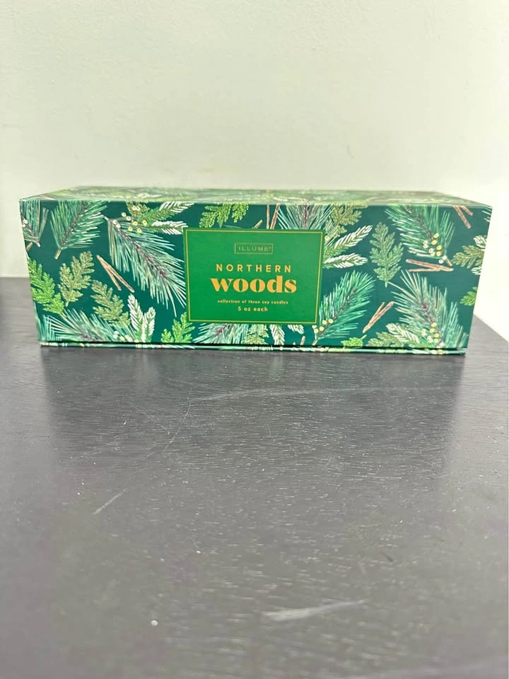 Illume Northern Woods Soy Candles 3-Pack New
