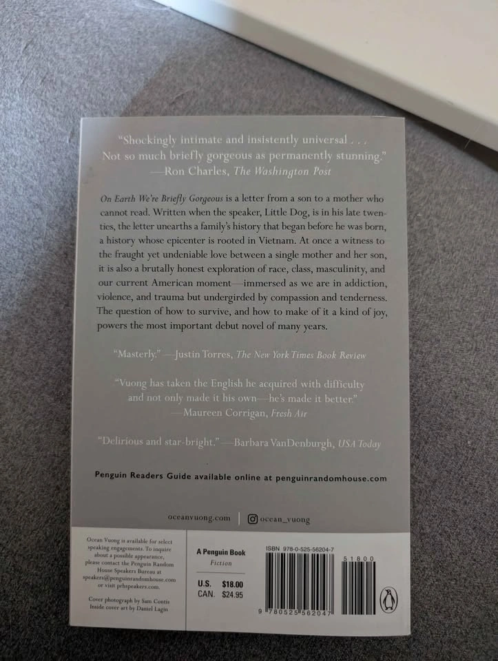 Ocean Vuong On Earth We're Briefly Gorgeous NYT Bestseller - photo 2