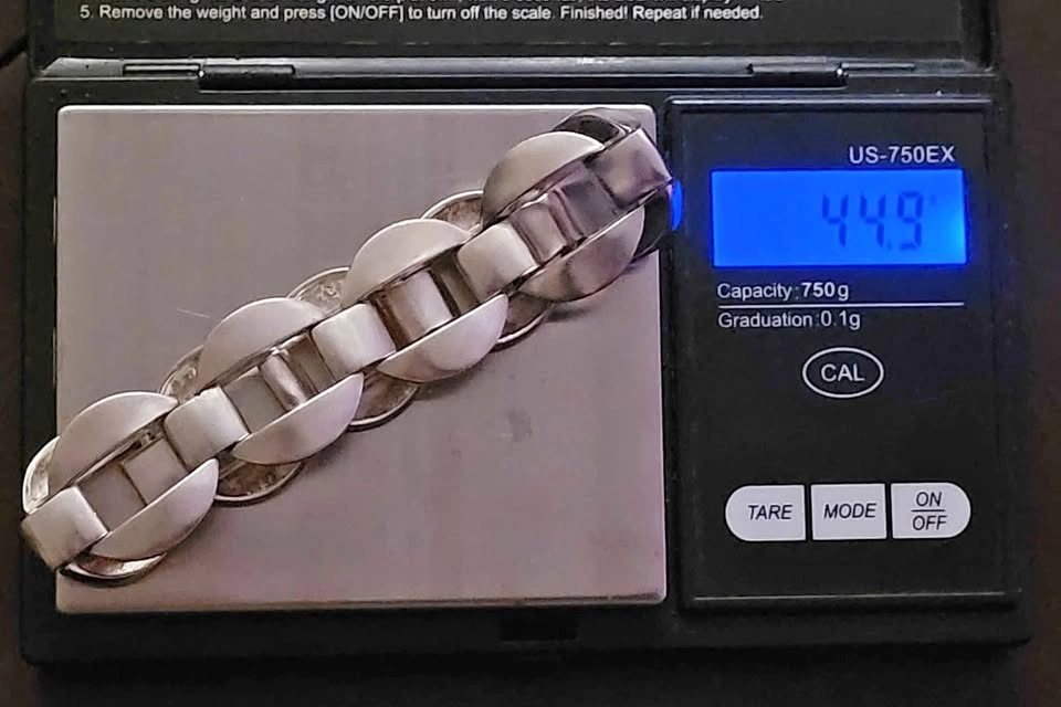 Unique Womens Bracelet - Solid Sterling Silver 44.9 grams