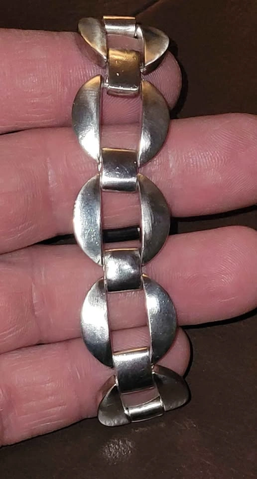 Unique Womens Bracelet - Solid Sterling Silver 44.9 grams - photo 4