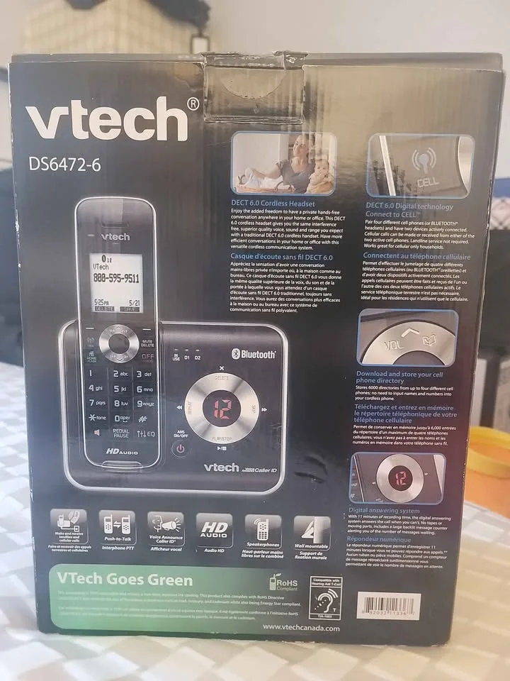 Vtech 5 Handset Phone with Cordless Headset image indicator(2)