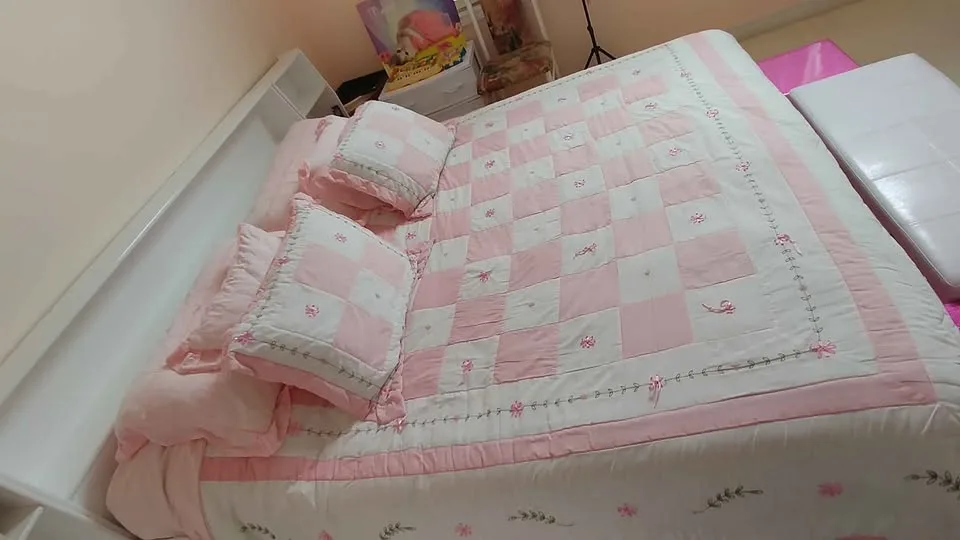 MOVE OUT SALE! King Size Bed Frame & Mattress w Shelving image indicator(2)