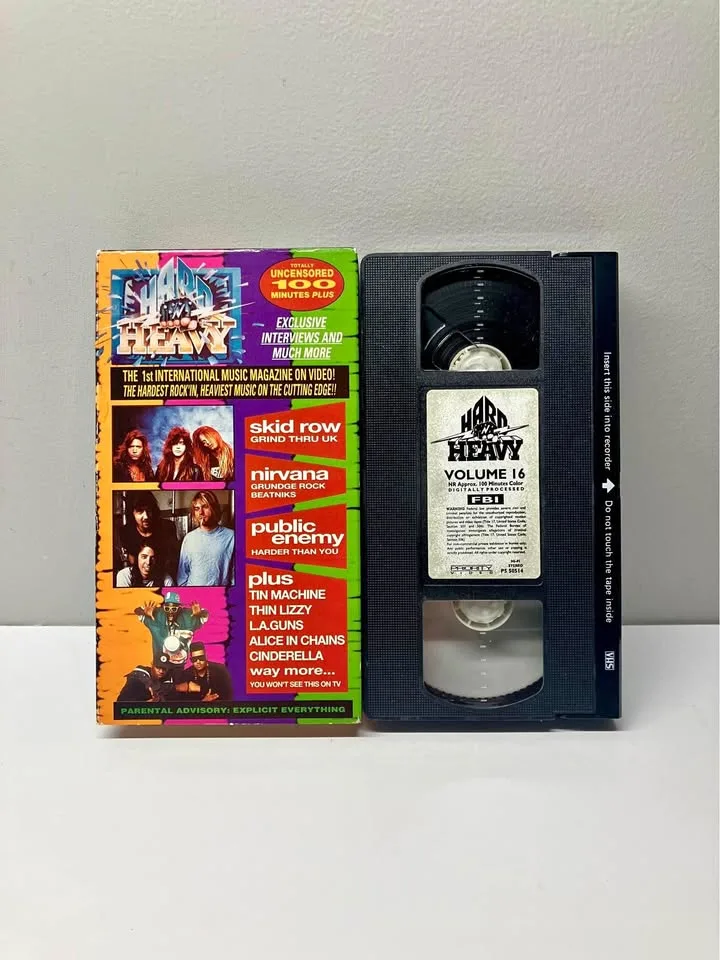 Hard N Heavy VHS - Nirvana, Public Enemy - Like New thumbnail