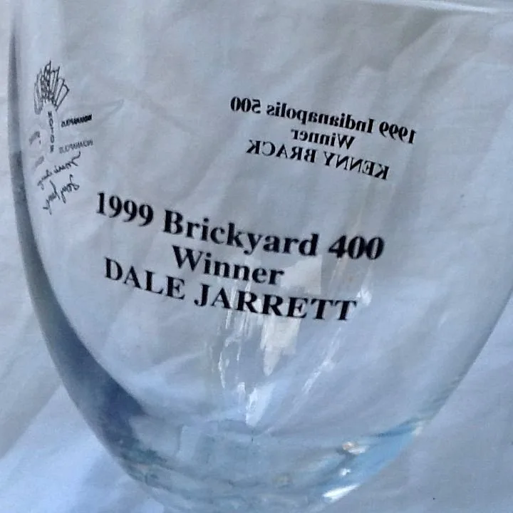 1999 Jarrett/Brack Commemorative Glass Goblet - Like New thumbnail