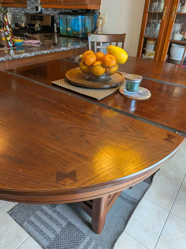 Solid Wood Extendable Dining Table Set with 6 Chairs - photo 3
