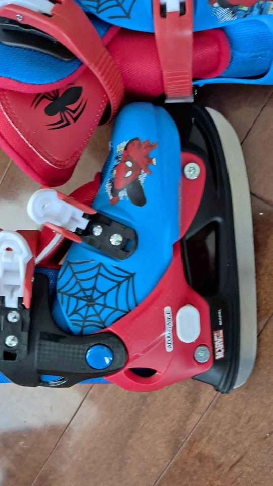Marvel Kids Ice Skating Shoes - Batman Theme (Size 8-11)