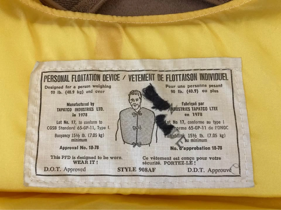 Adult Personal Yellow Flotation Device - photo 2