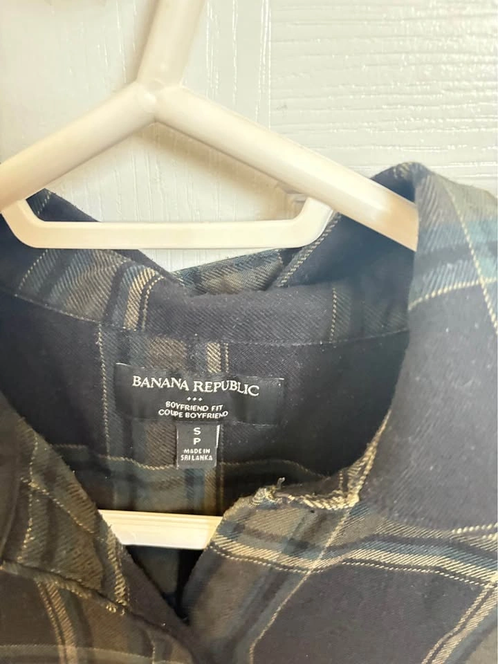 Banana Republic Boyfriend Fit Plaid Flannel Shirt - photo 2
