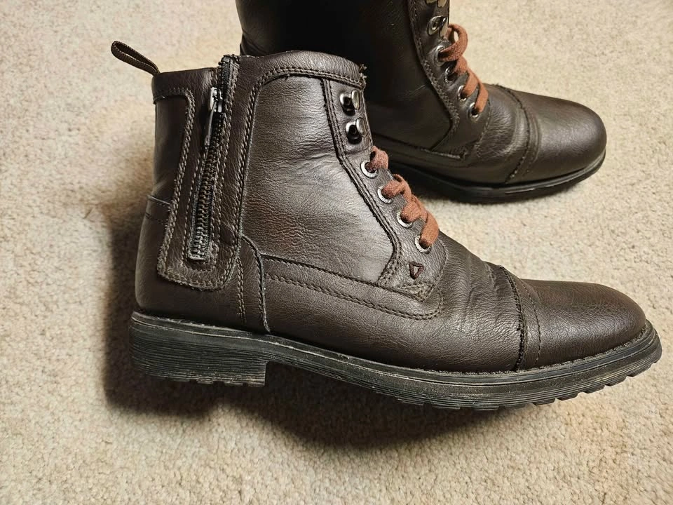 Men's Brown Guess Ankle Boots Size 10 - photo 2