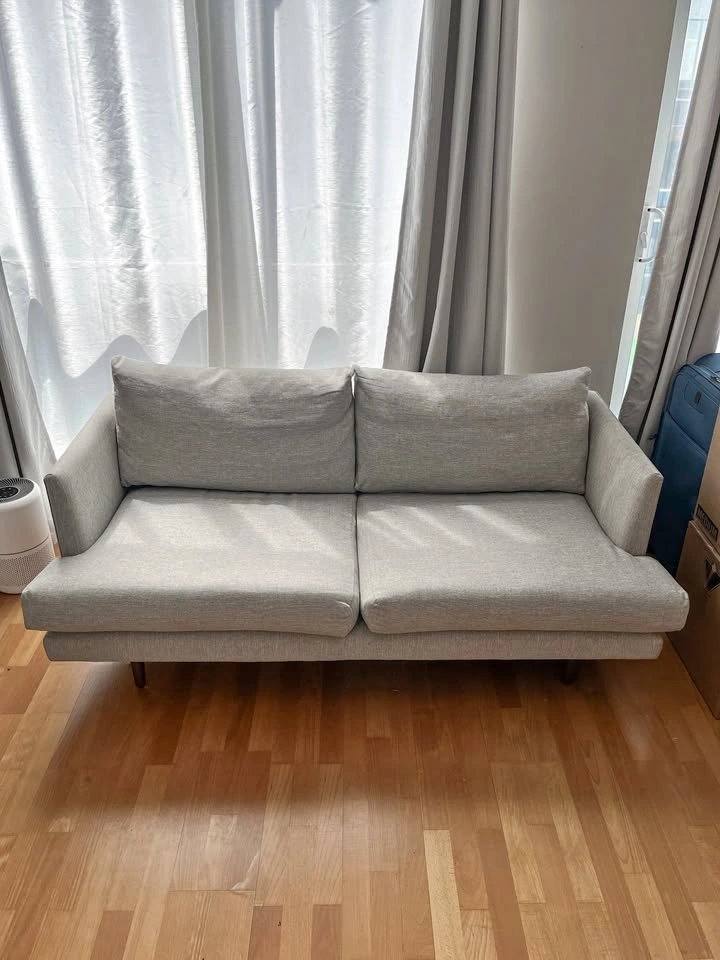 Article Burrard Loveseat Couch in Seasalt Gray