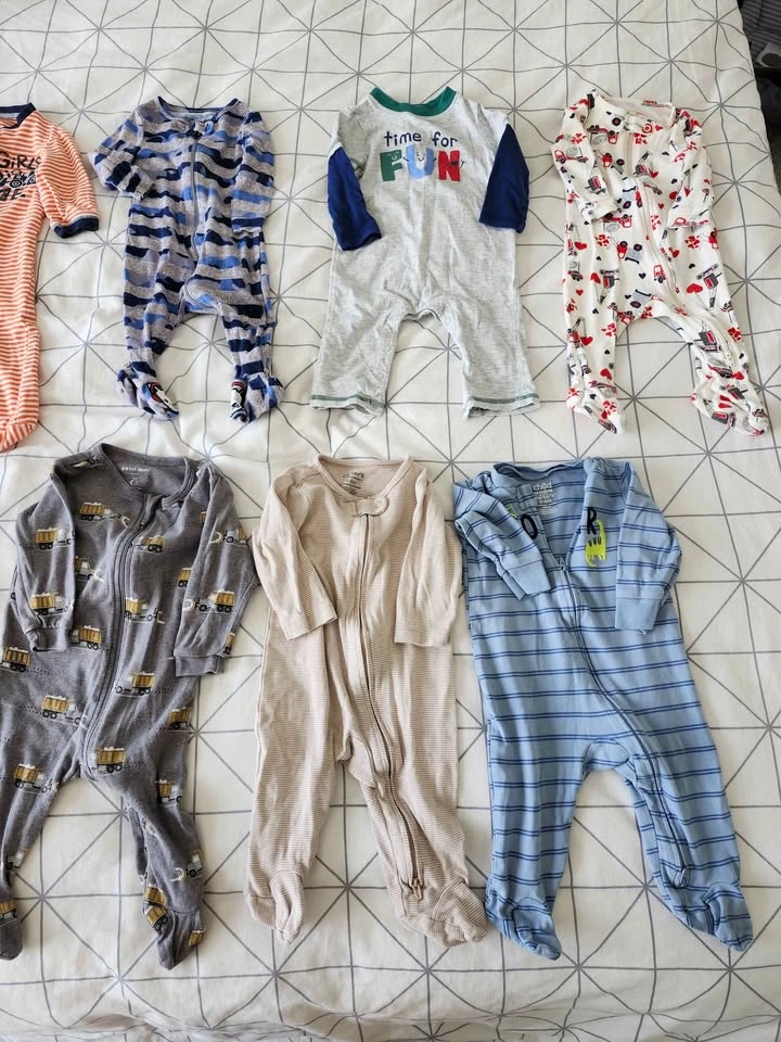 Baby Footed Sleepers Bundle 3-6M - photo 2