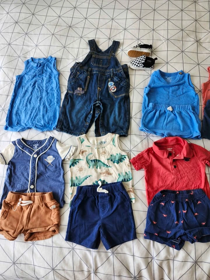 9M Baby Boy Summer Set + Shoes - photo 3