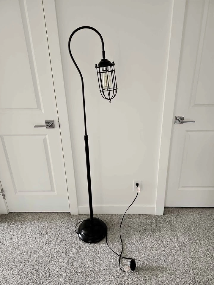 Black Industrial Floor Lamp