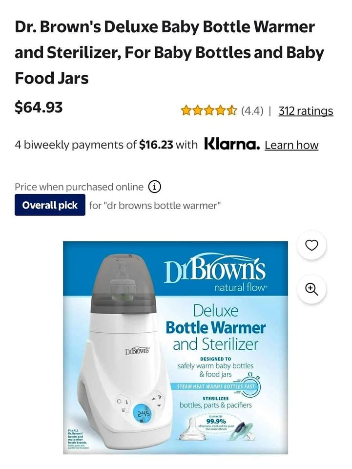 Dr. Brown's Deluxe Baby Bottle Warmer and Sterilizer