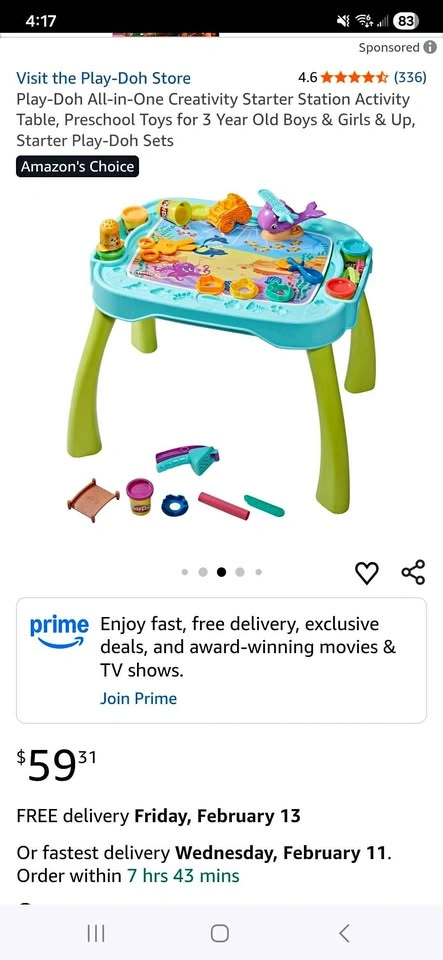 Brand New Play-Doh All-in-One Creativity Starter Station