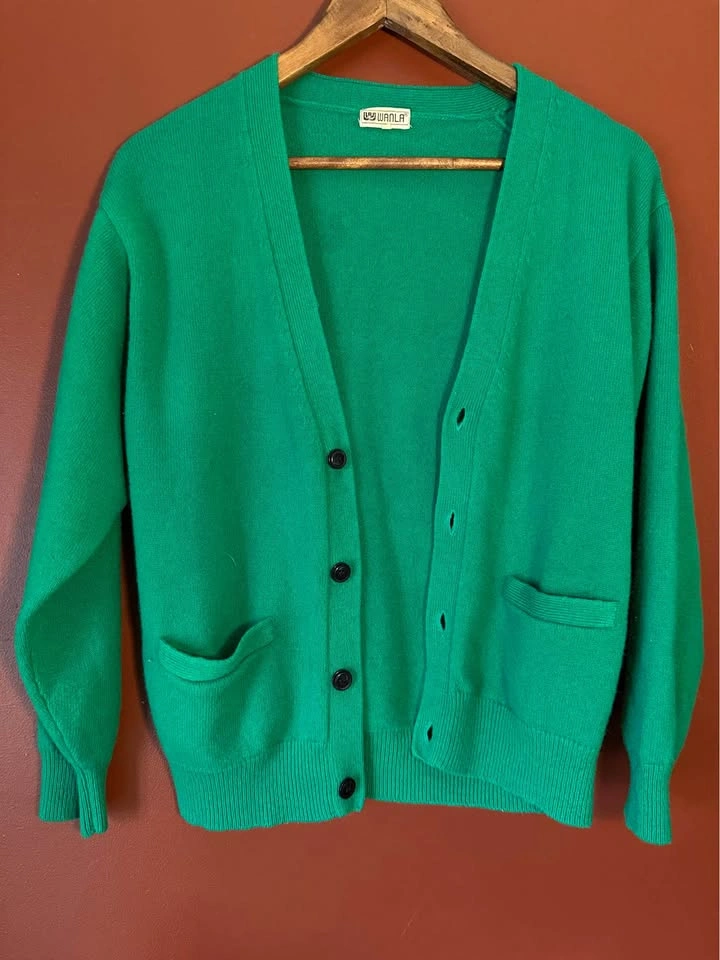 WANLA Green Cardigan Pure Wool (Clear Out Today) - photo 5