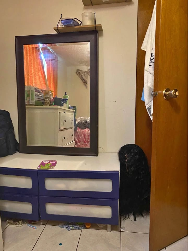 Blue and white dresser or T.V stand