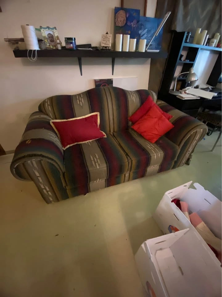 Colorful Striped Loveseat - photo 2