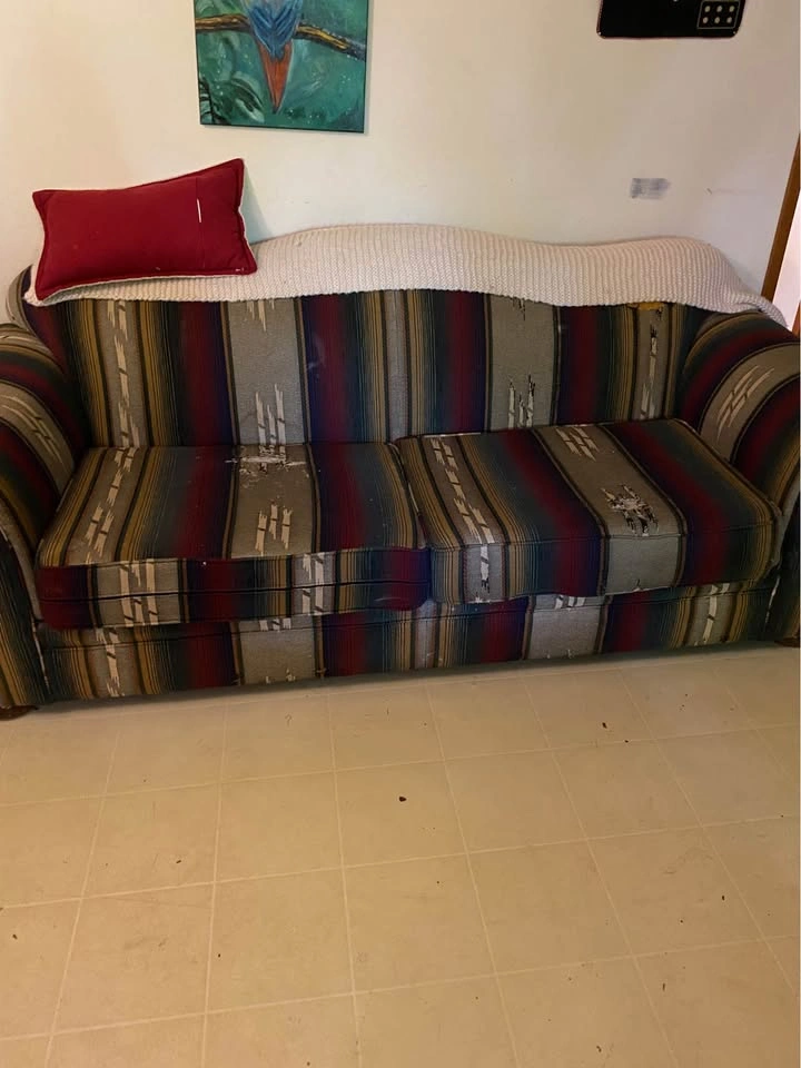 Colorful Striped Loveseat - photo 3