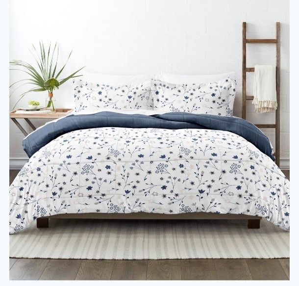 Queen Comforter Set - Floral Print