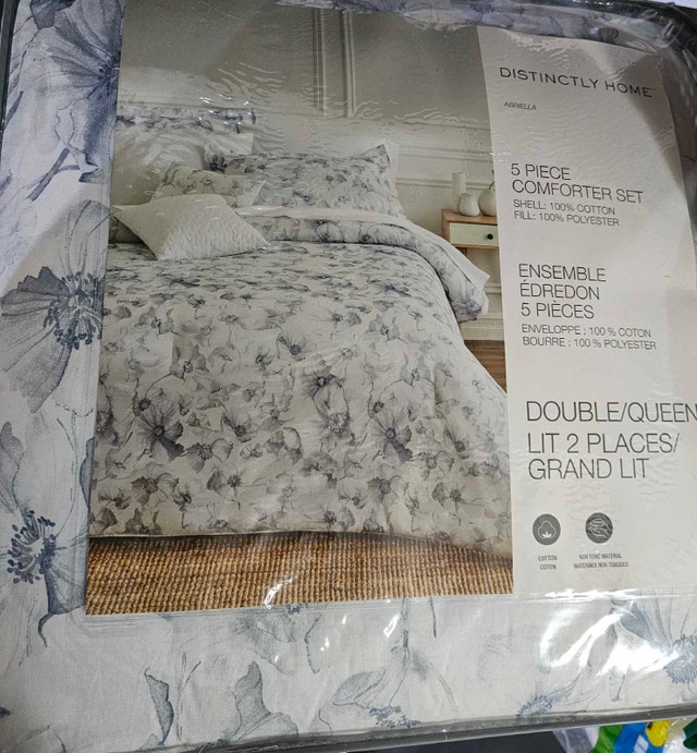 5 Piece Comforter Set 100% Cotton Queen NEW