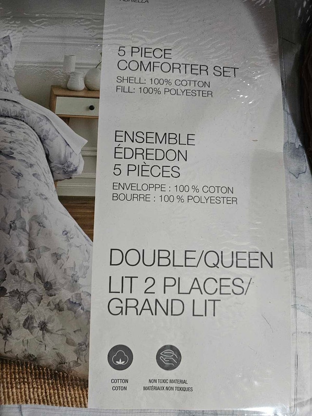 5 Piece Comforter Set 100% Cotton Queen NEW - photo 2