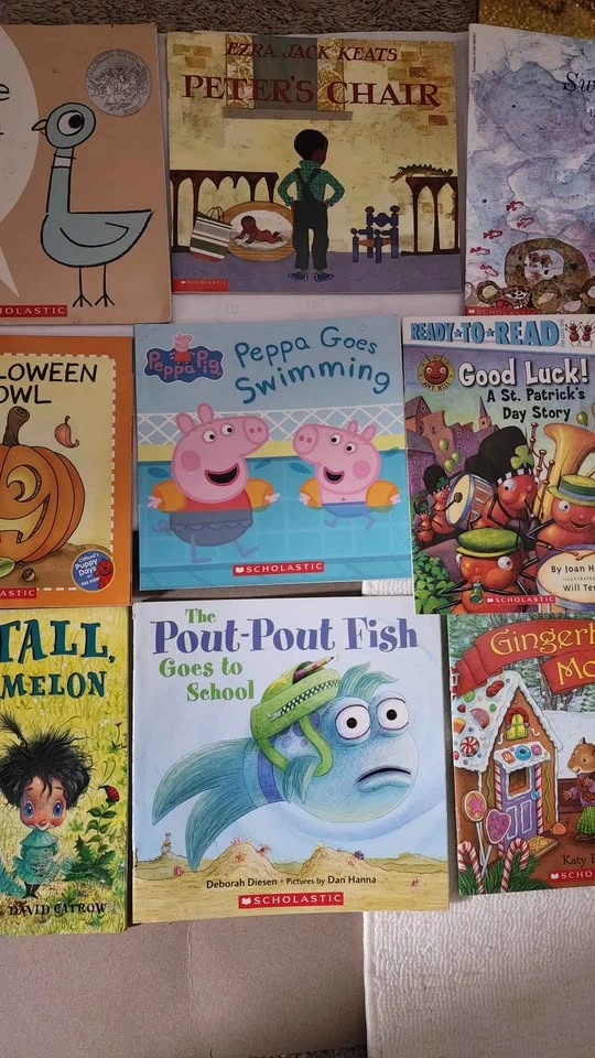 Kids Books Lot - Pigeon, Peppa Pig, Pout-Pout Fish & More - photo 2