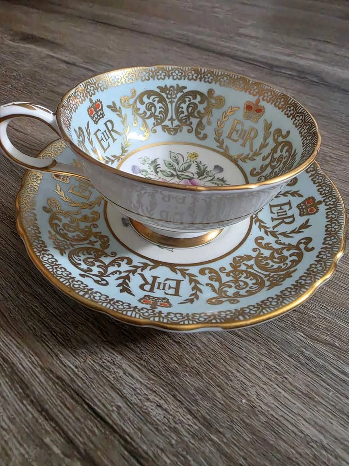 Paragon Queen Elizabeth II Commemorative Teacup and Saucer