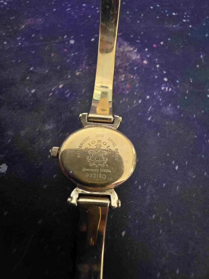 Giorgio Beverly Hills Swiss Made Gold Tone Bangle Watch