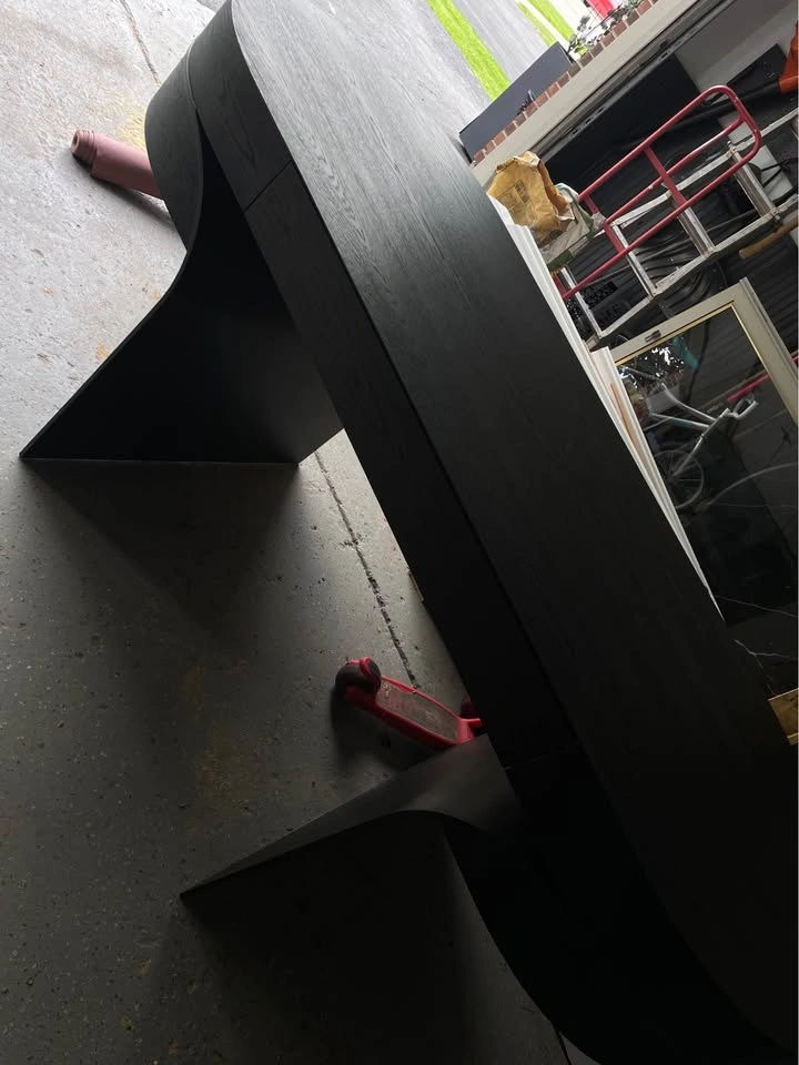 Restoration Hardware Elodi 72” Black Oak Executive Desk - photo 2