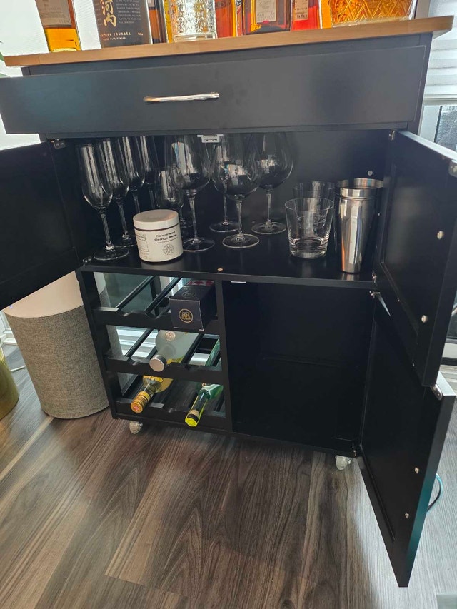 Kitchen Bar Rolling Cart - photo 2