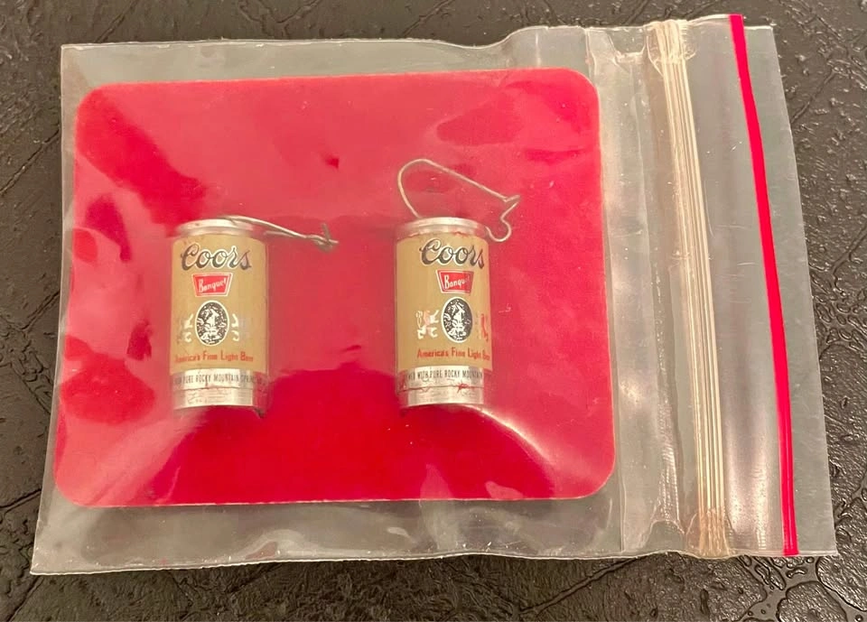 Vintage Coors Banquet Can Earrings