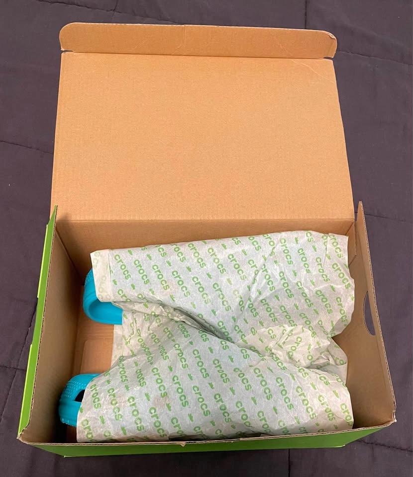 Brand new, never worn, Digital Aqua colored Crocs, size men’s 5/ - photo 2