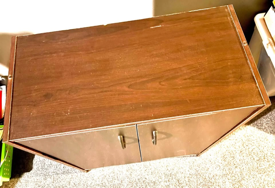Dark Brown Shelving Unit with Doors - photo 2