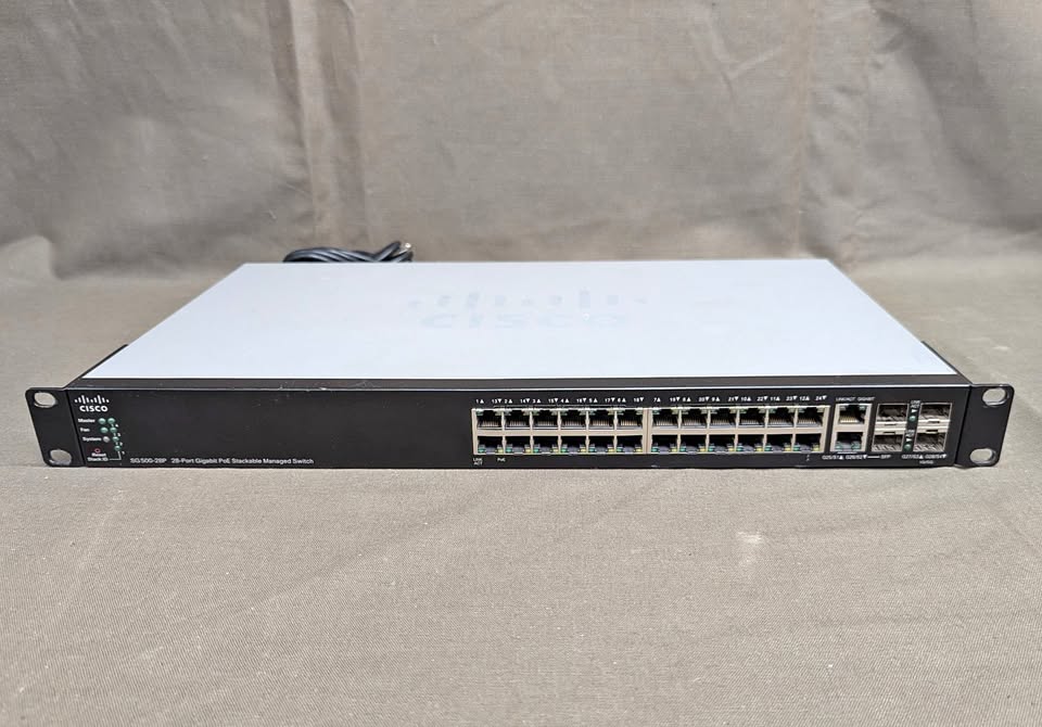 Cisco SG500-28p Gigabit Managed PoE Network Switch