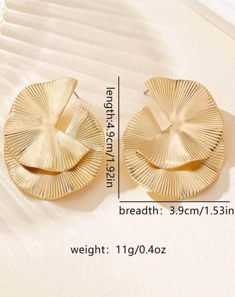 Gold earrings / fashion earrings- woman’s earrings - photo 2