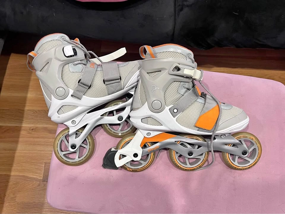 Playlife Inline Skates Orange/Grey 3-wheel 110mm -SIZE M10