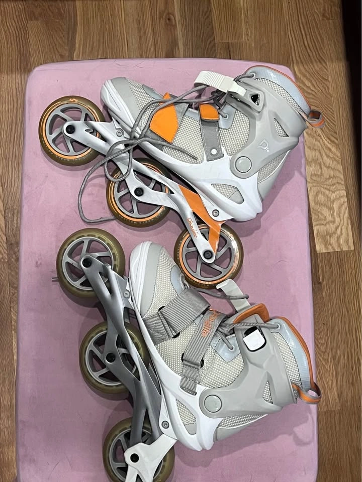 Playlife Inline Skates Orange/Grey 3-wheel 110mm -SIZE M10 - photo 2