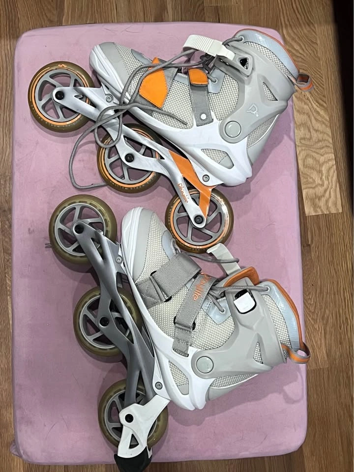 Playlife Inline Skates Orange/Grey 3-wheel 110mm -SIZE M10 - photo 3