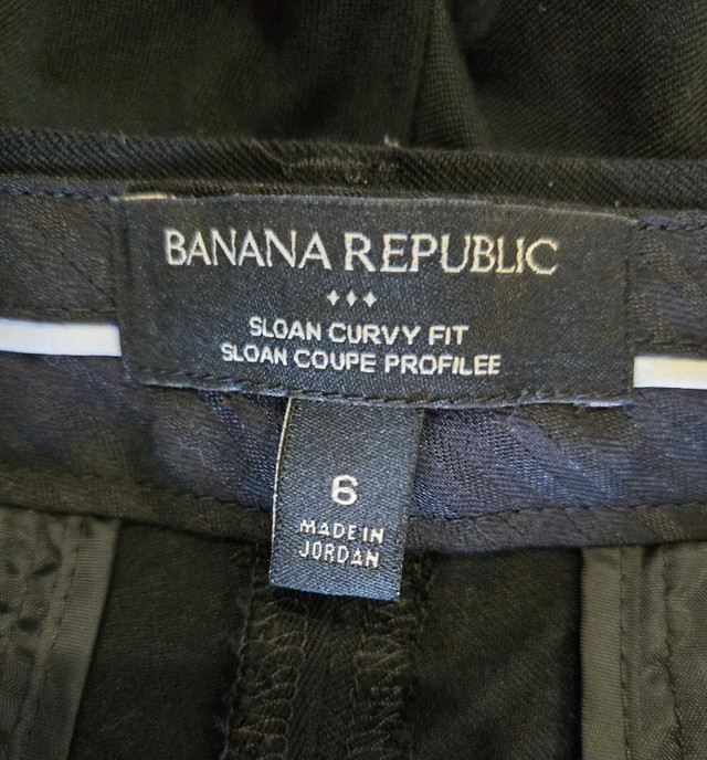 Banana Republic Sloan Black Curvy fit pants. Size 6 - photo 4