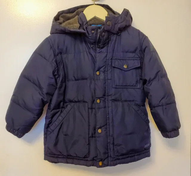 Baby GAP Winter puffer jacket coat, Blue, Size 4 thumbnail