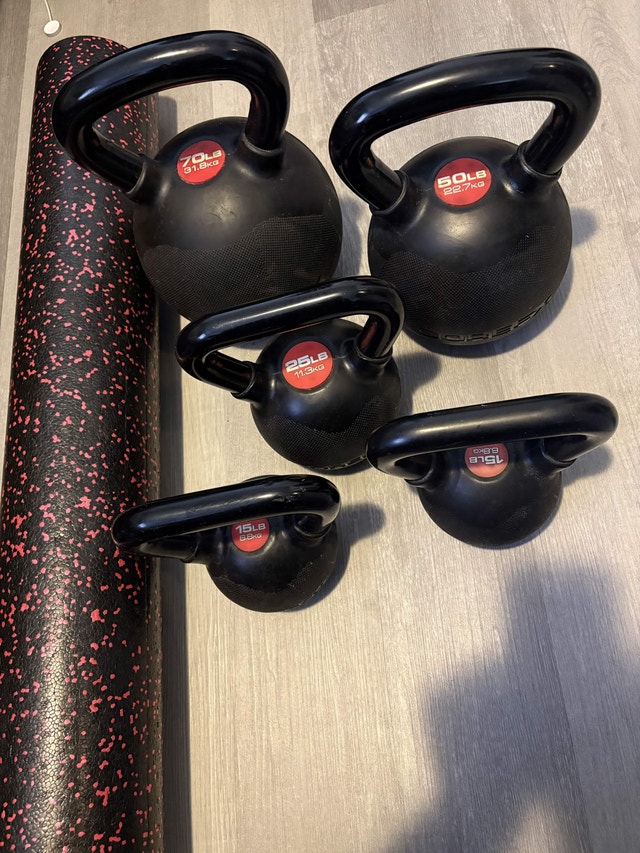 COREFX Kettlebell Set + Foam Roller - 180lbs Total - photo 2