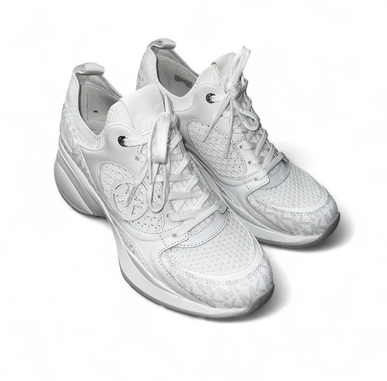 Michael Kors Zuma Knit Trainer White Chunky Sneakers - photo 2