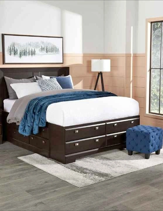 Yorkdale 12-Drawer Platform Bed with Headboard